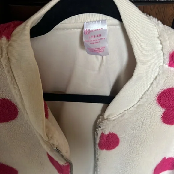 Nwt Women's No Boundaries Heart Print Jacket New Sz Large - Picture 3 of 3